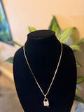 Lock and key necklace