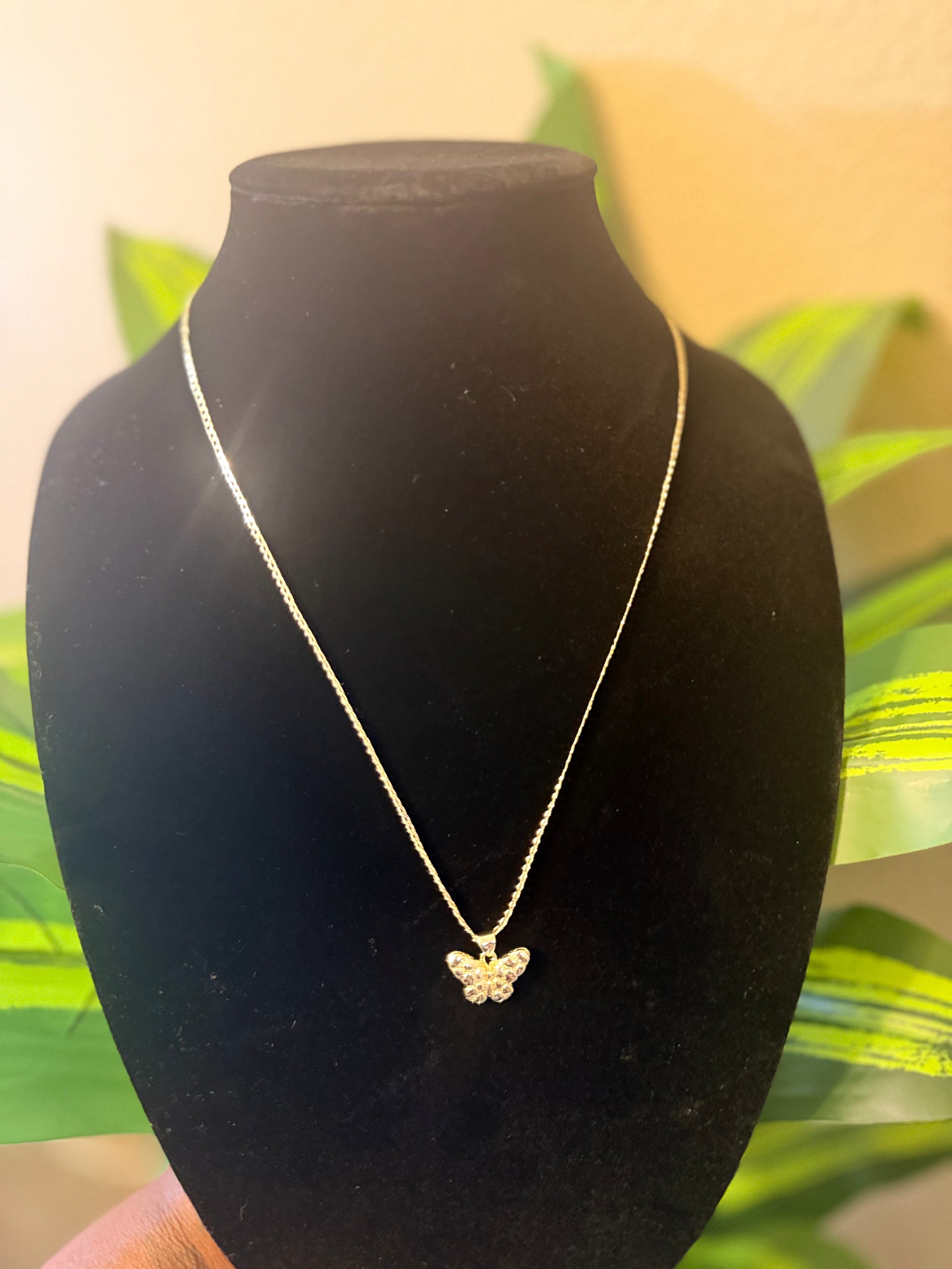 Butterfly nuggets necklace