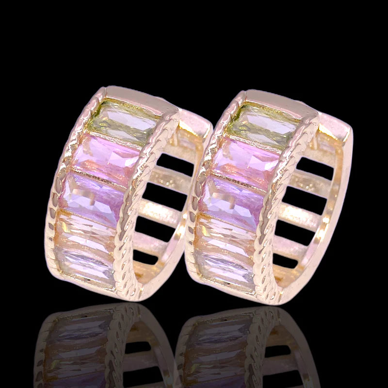 Oceanic gem zirconia earrings