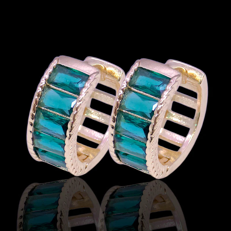 Oceanic gem zirconia earrings