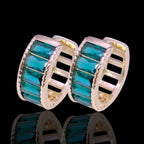 Oceanic gem zirconia earrings