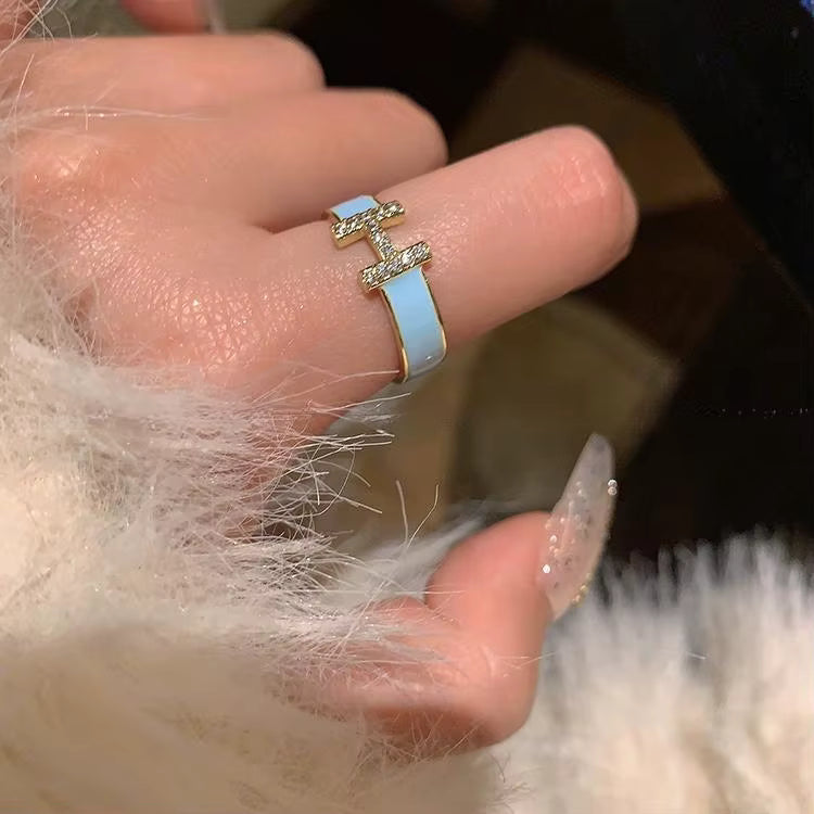 H gold plated rings