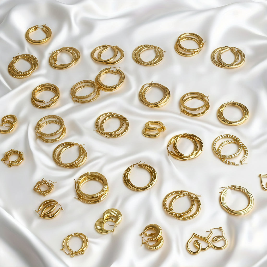 The Capri Hoops Stainless Steel 18K Gold Plated