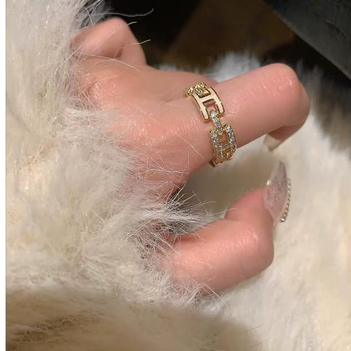 H gold plated rings