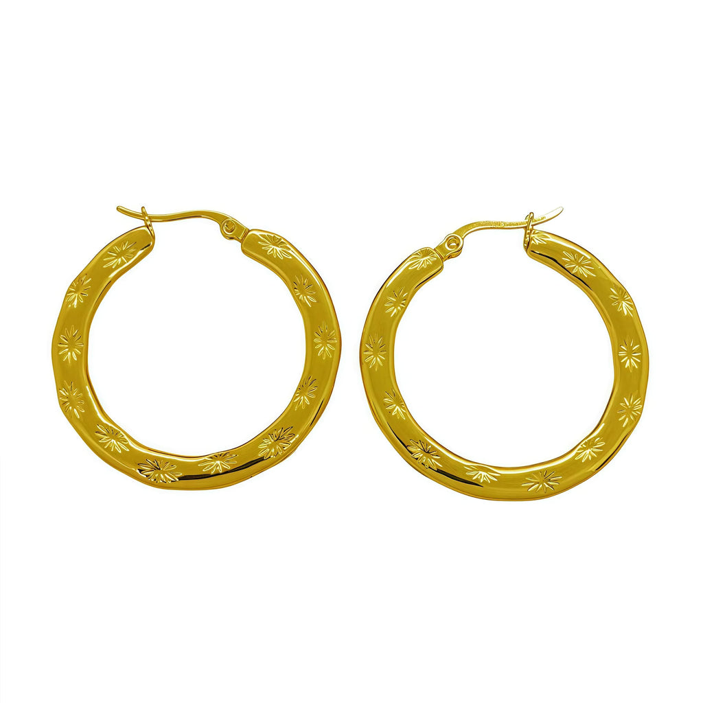 The Capri Hoops Stainless Steel 18K Gold Plated