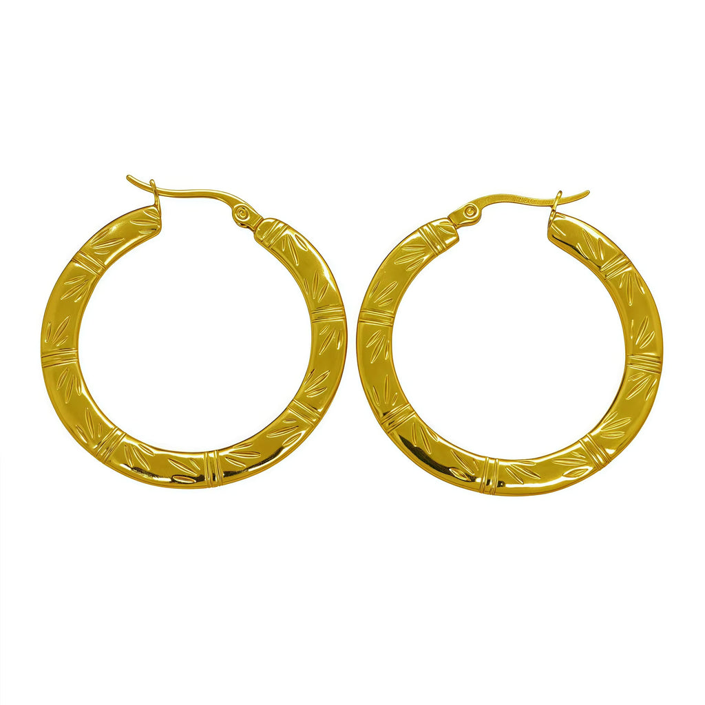 The Capri Hoops Stainless Steel 18K Gold Plated