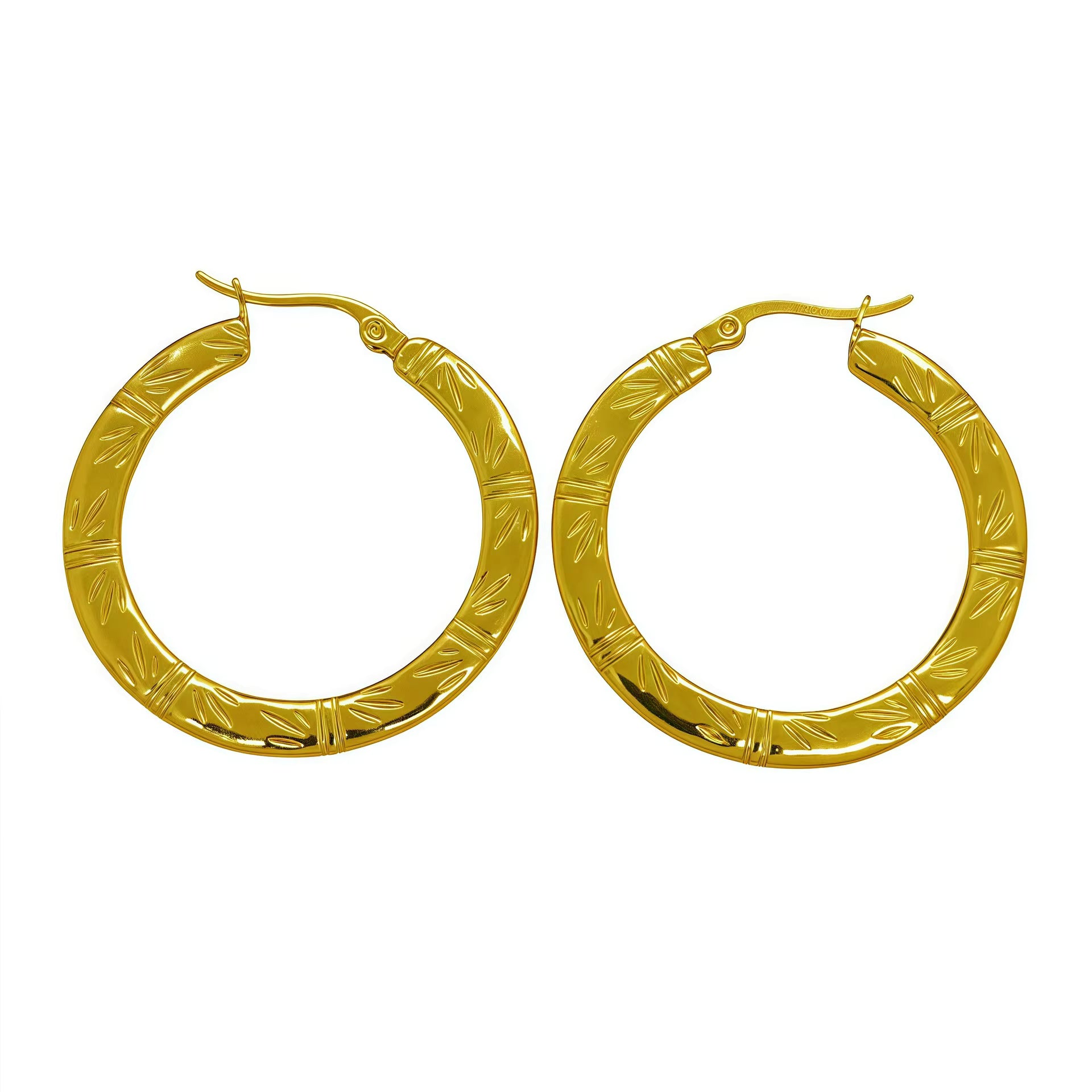 The Capri Hoops Stainless Steel 18K Gold Plated