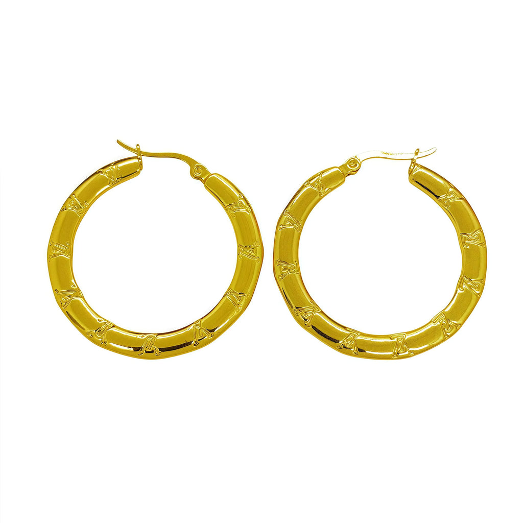 The Capri Hoops Stainless Steel 18K Gold Plated