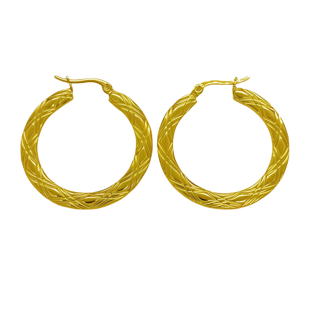 The Capri Hoops Stainless Steel 18K Gold Plated