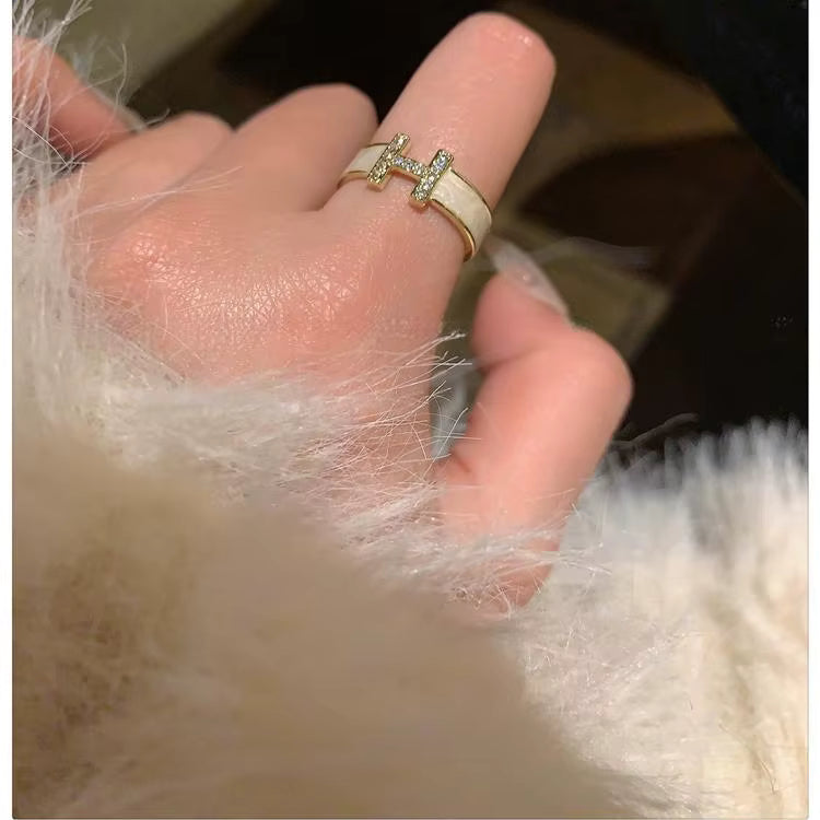 H gold plated rings