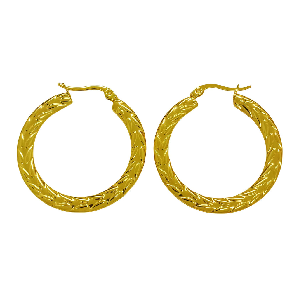 The Capri Hoops Stainless Steel 18K Gold Plated