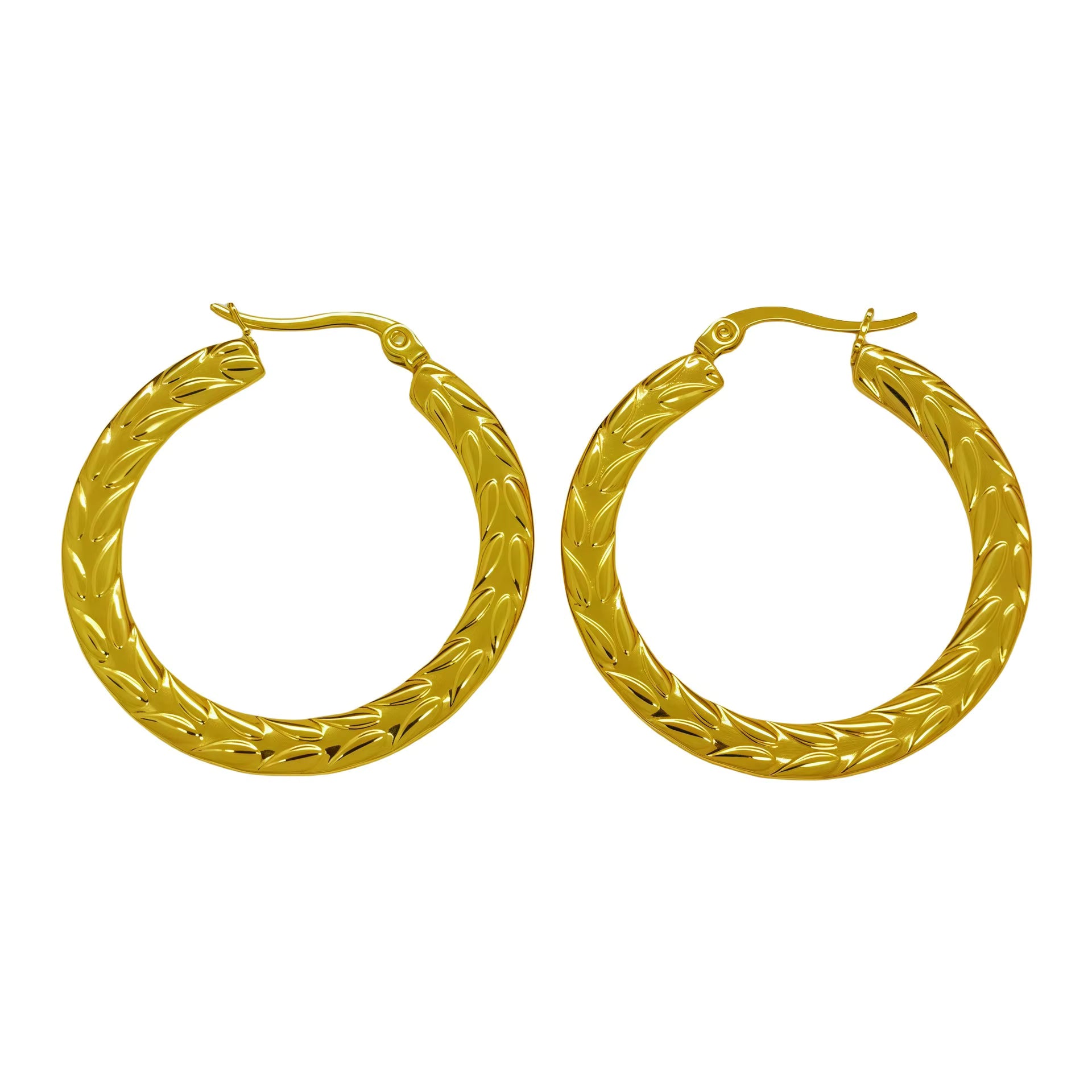 The Capri Hoops Stainless Steel 18K Gold Plated