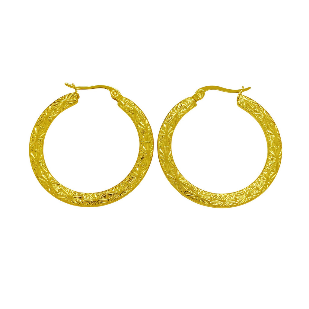 The Capri Hoops Stainless Steel 18K Gold Plated