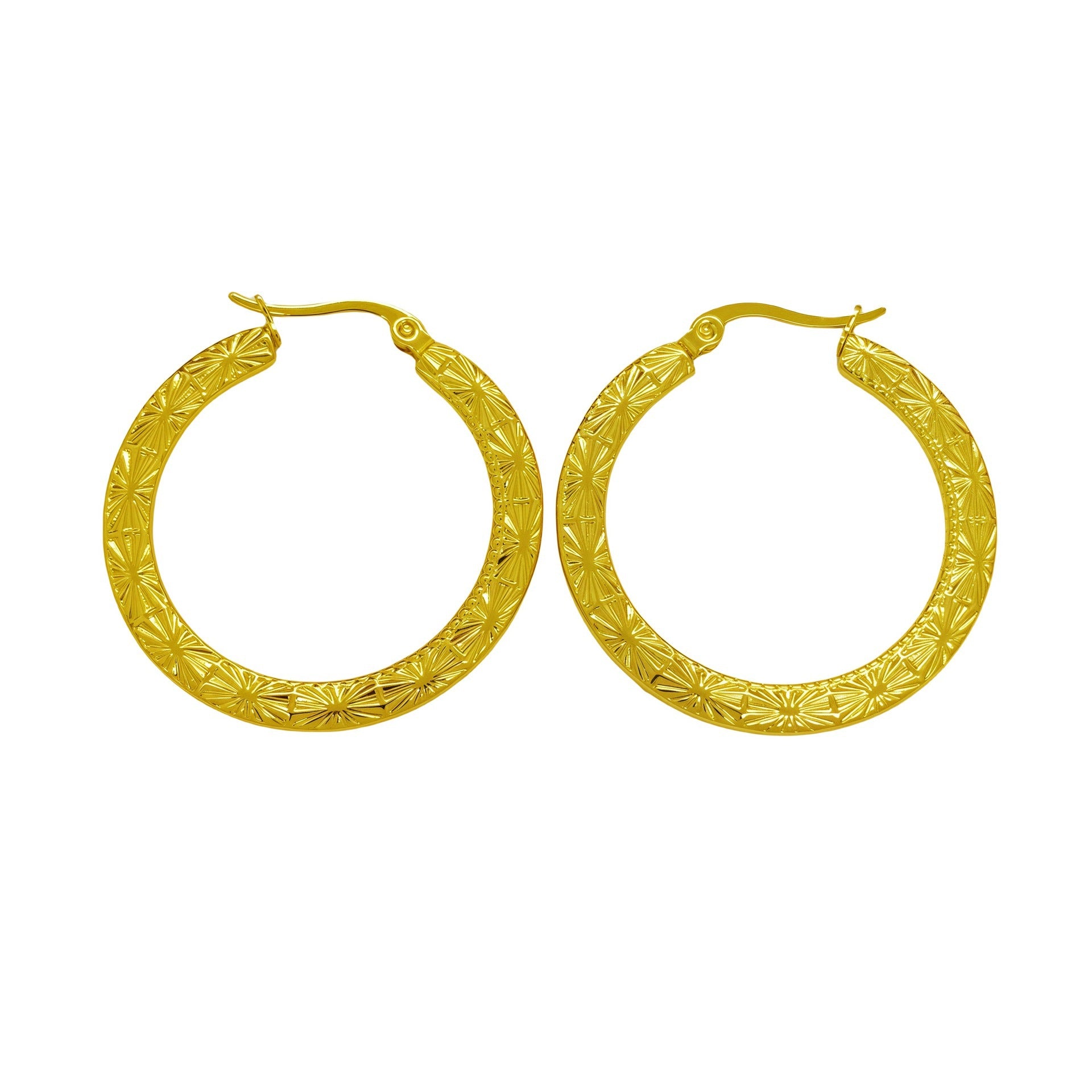 The Capri Hoops Stainless Steel 18K Gold Plated