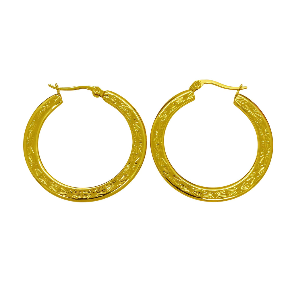 The Capri Hoops Stainless Steel 18K Gold Plated