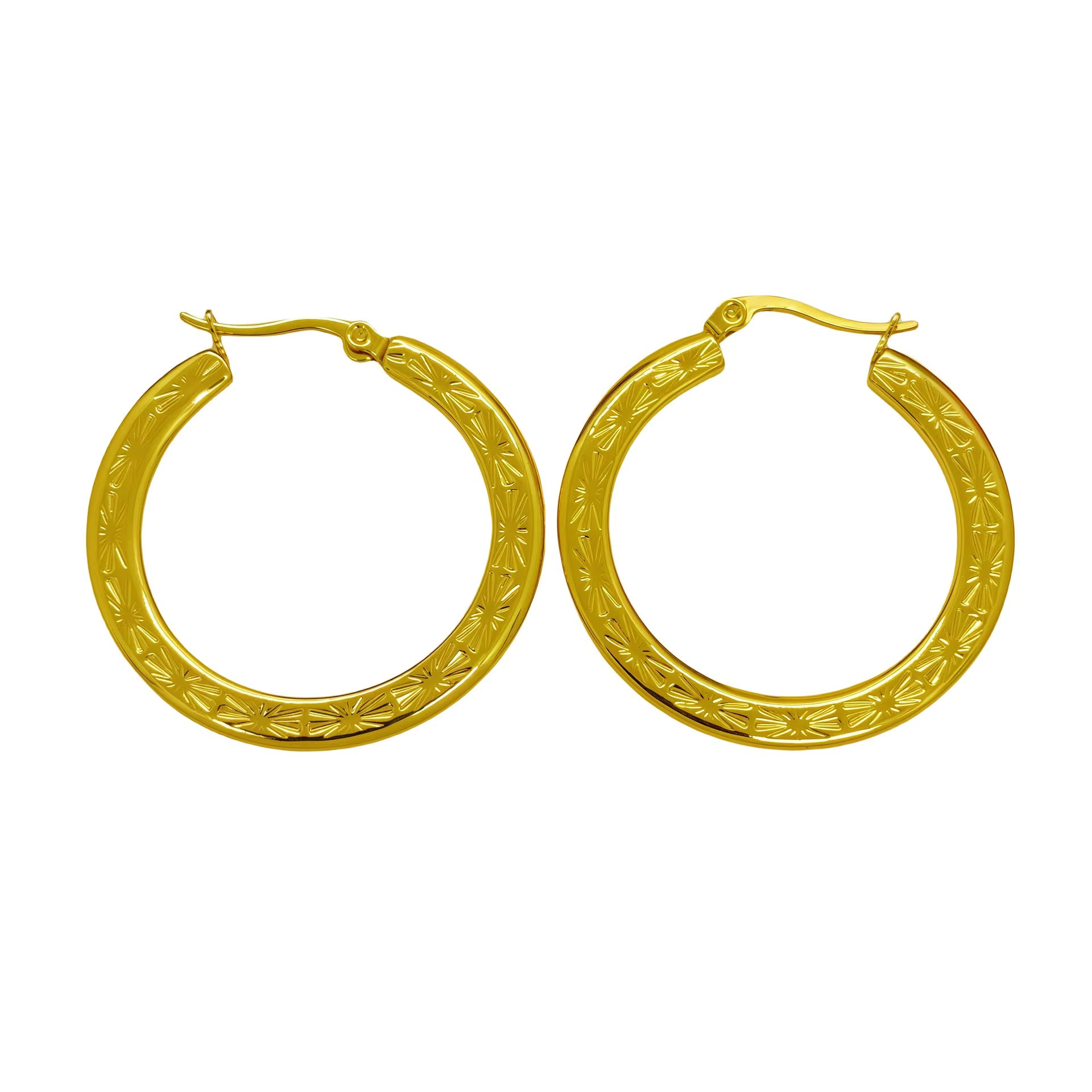 The Capri Hoops Stainless Steel 18K Gold Plated