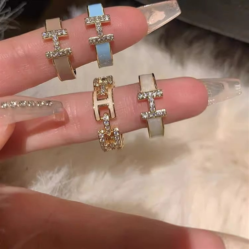 H gold plated rings