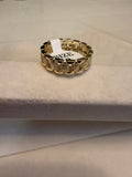 Link ring gold plated