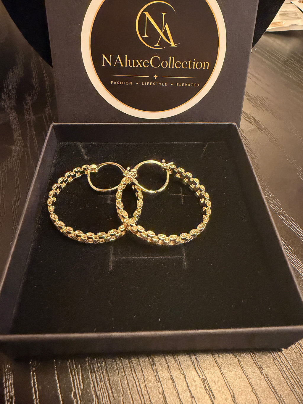 Rolex earrings 18k Gold filled