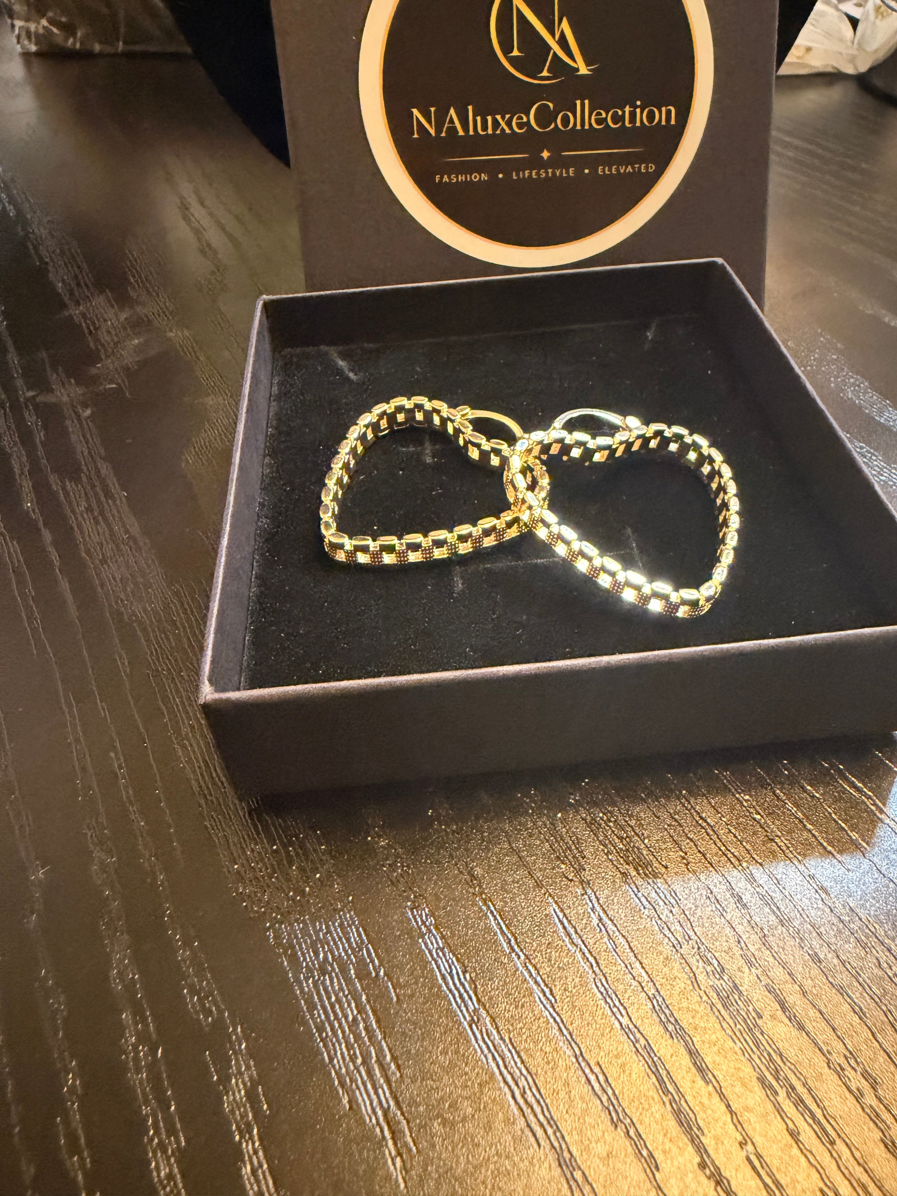 Rolex earrings 18k Gold filled