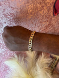 Gold-Filled Curb Cuban Link Bracelet for Men