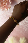 Golden Heart Link Bracelet