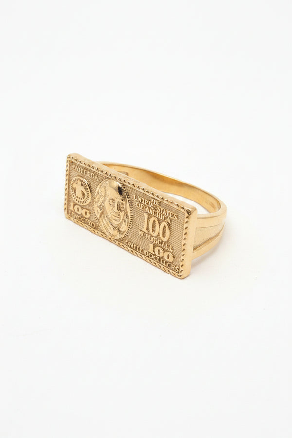 Two-finger $100 18K Gold-Filled ring