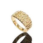 Gold Filled Brushed Nugget Ring