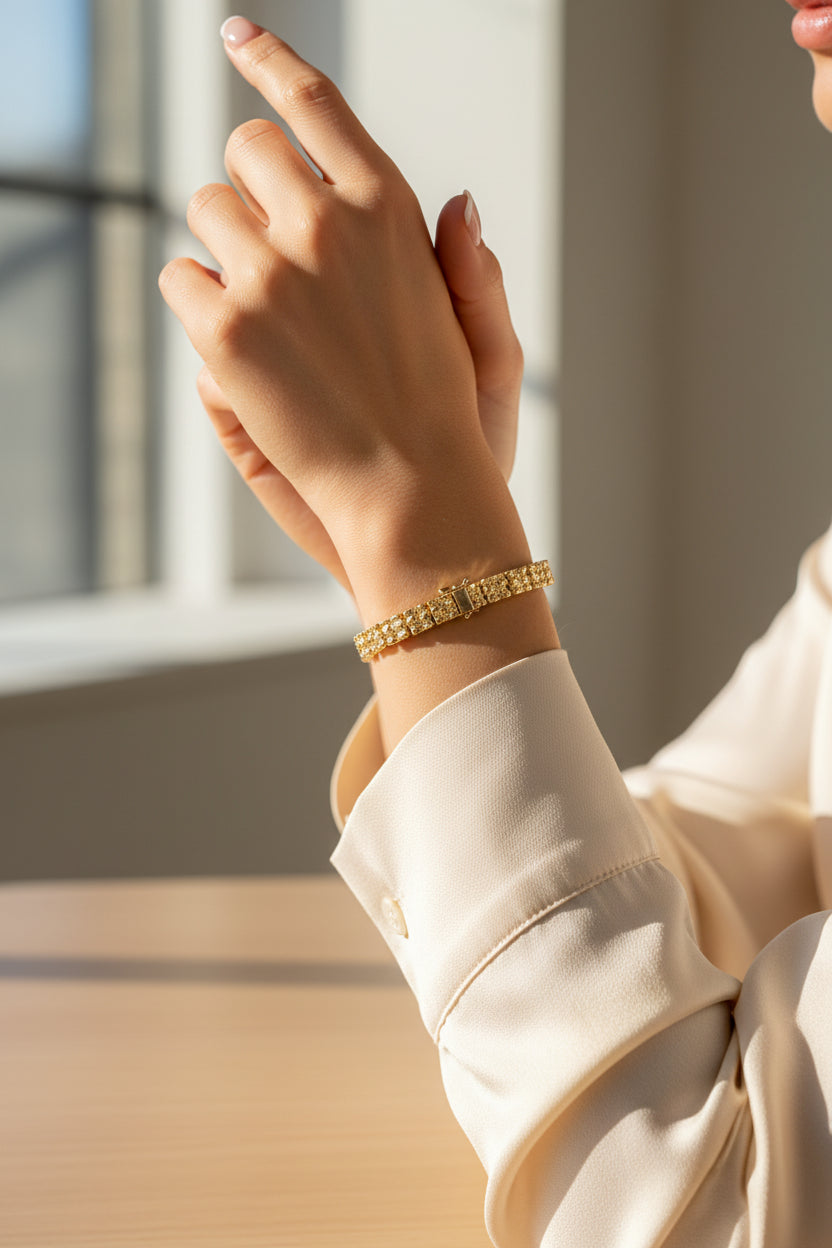 French nugget bracelet Gold filled