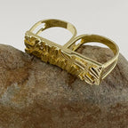 Men’s 14K Gold Double Finger Ring
