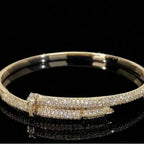 Elegant Zirconia Buckle Cuff Bracelet