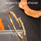 Elegant Zirconia Buckle Cuff Bracelet