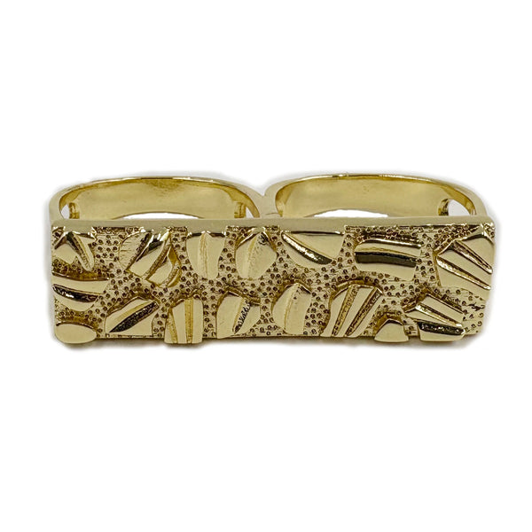 Men’s 14K Gold Double Finger Ring