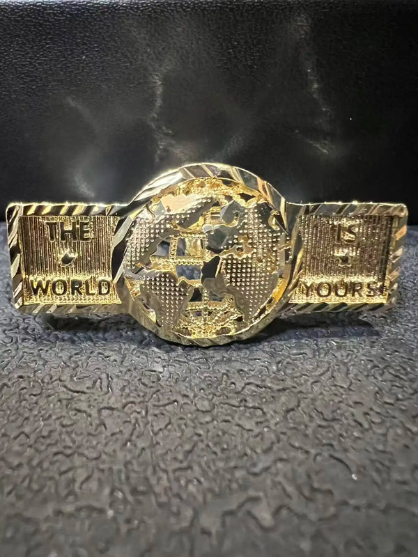 14k Gold Plated Double Finger Nugget Ring