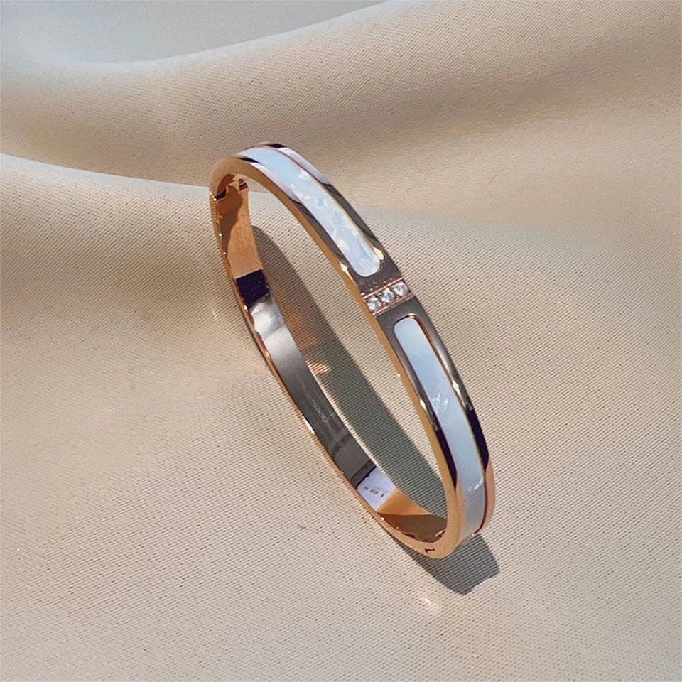 Sparkling Zirconia Stackable Bracelet Set