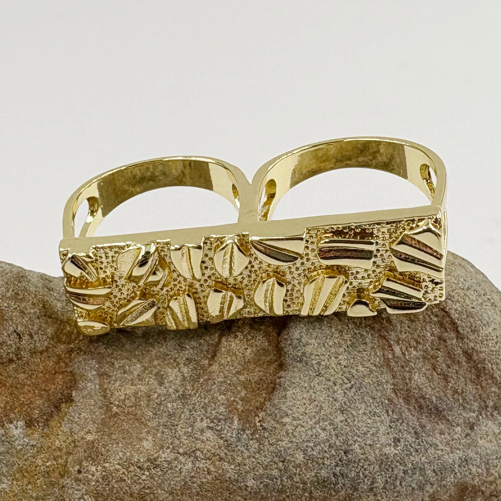 Men’s 14K Gold Double Finger Ring