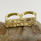 Men’s 14K Gold Double Finger Ring