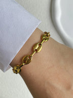 Gold Initial Letter Chain Necklace
